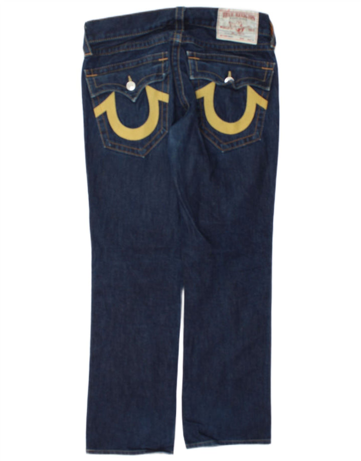Męskie proste dżinsy True Religion W30 L31 Niebieskie bawełniane