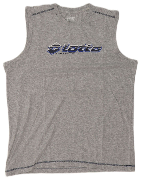 Męska kamizelka graficzna Lotto 2XL Szara nakrapiana