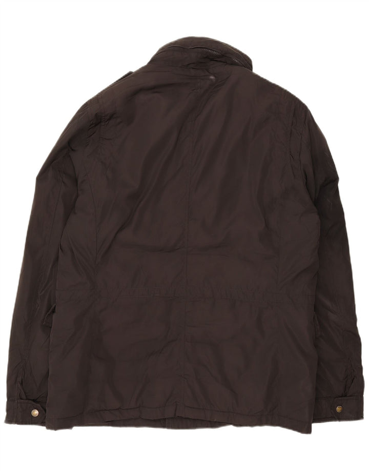CHAMPION Mens Military Windbreaker Coat UK 38 Medium Black Polyester