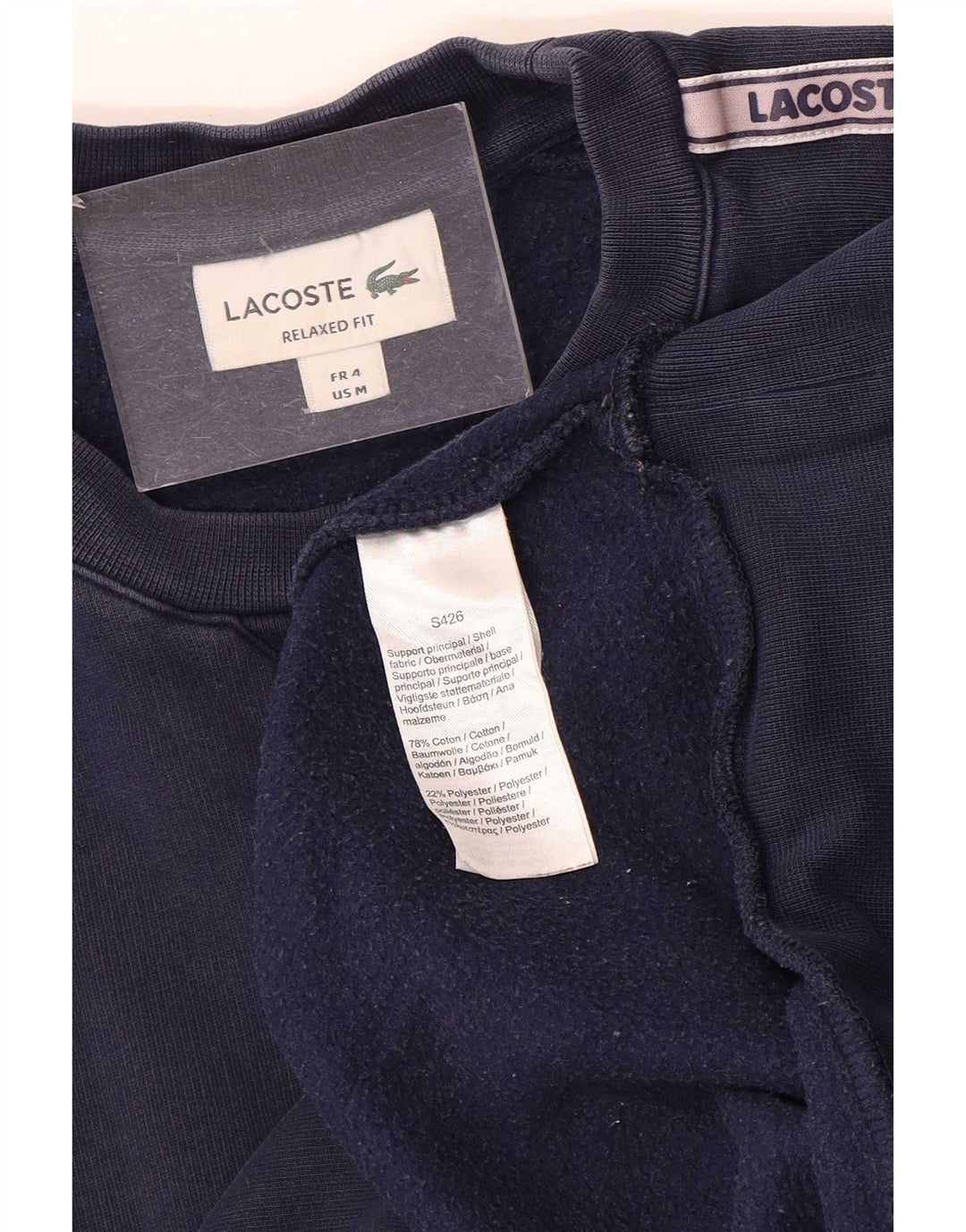 Męska bluza Lacoste z grafiką, rozmiar 4, średni granatowy kolor