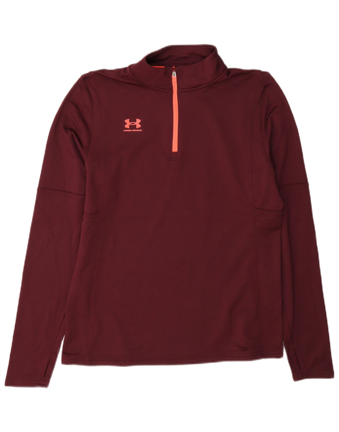 Damski top z długim rękawem Under Armour i zamkiem błyskawicznym, UK 14, średni burgund