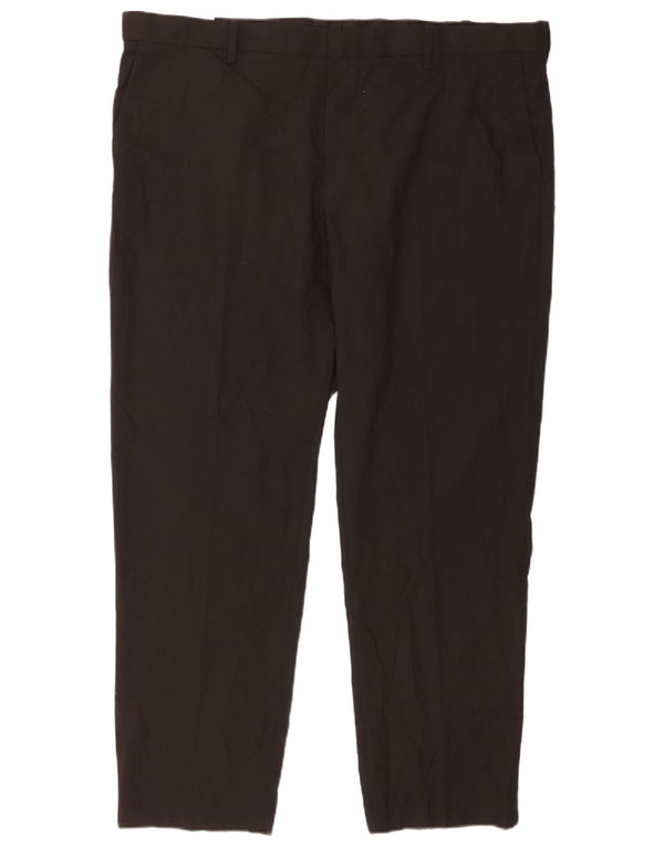 Męskie spodnie chino o regularnym kroju Marks & Spencer W44 L31 Czarny poliester