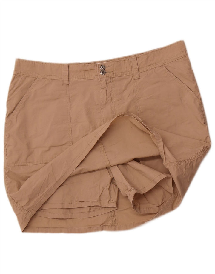 LEE Damska Mini Skort US 16 2XL Brązowa Bawełna