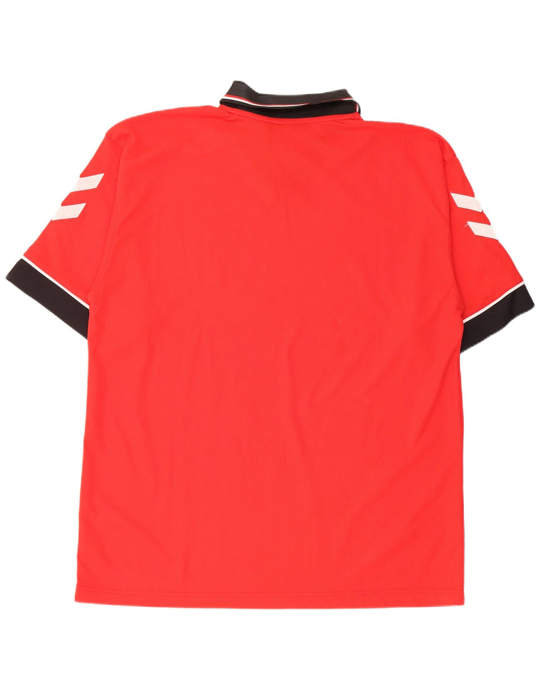 Męska koszulka polo Hummel z grafiką 2XL, poliester w kolorze czerwonym