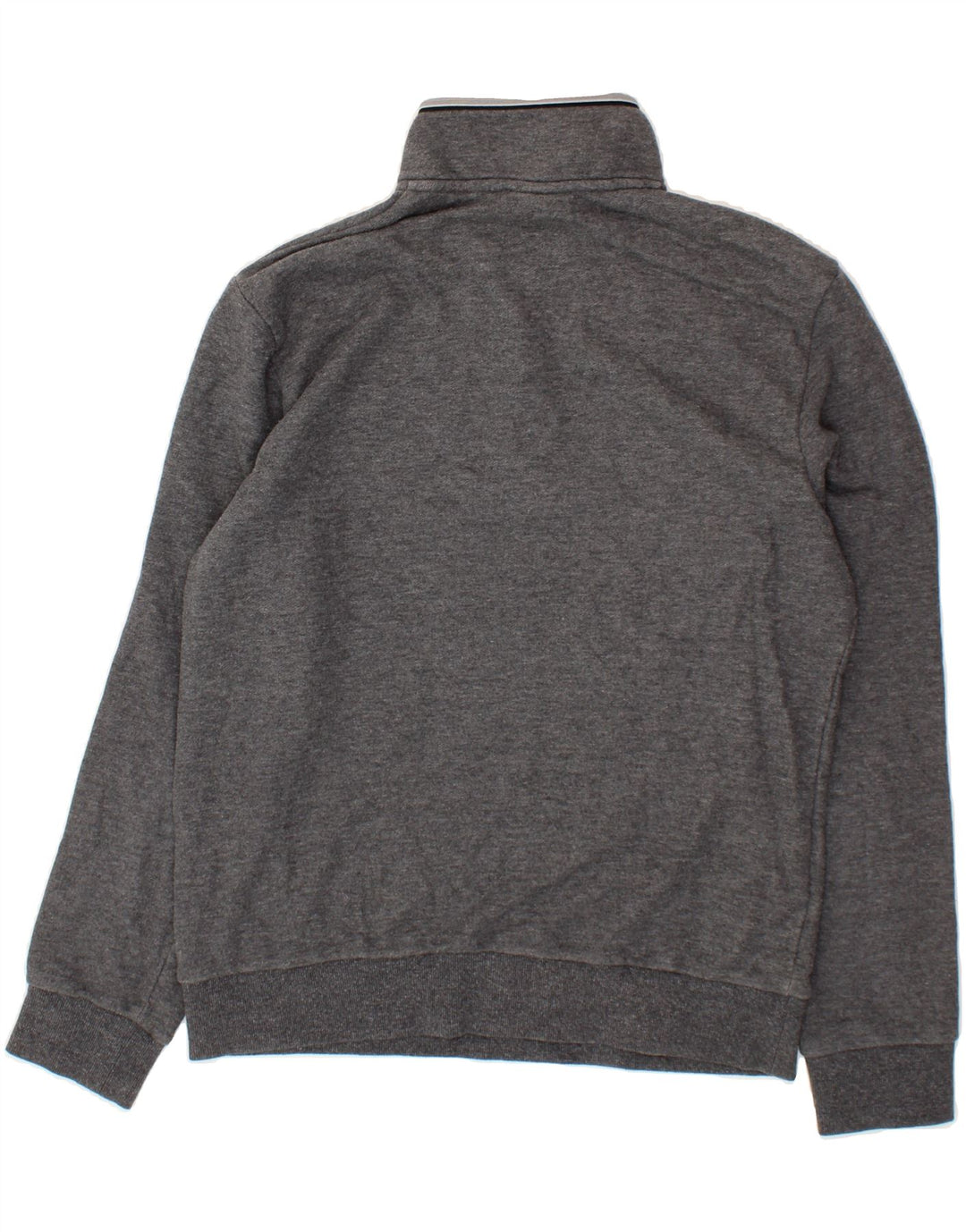 LOTTO Mens Zip Neck Sweatshirt Jumper Large Grey Cotton Vintage Lotto and Second-Hand Lotto from Messina Hembry 