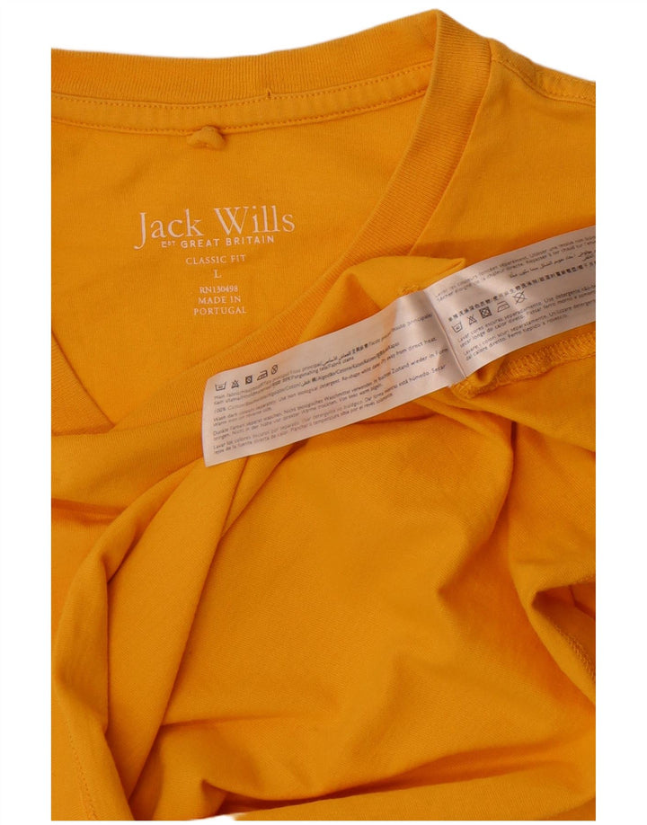 T-shirt męski Jack Wills, duży, żółty, bawełniany
