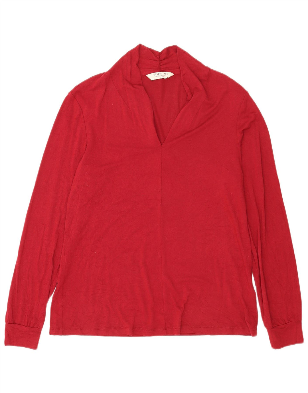Damski top oversize Tchibo z długim rękawem, EU 36/38, mała, czerwona wiskoza