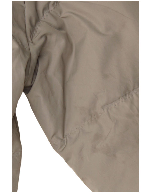 Damski, oversize'owy, ocieplany płaszcz z kapturem Champion UK 10, mały, szary poliester