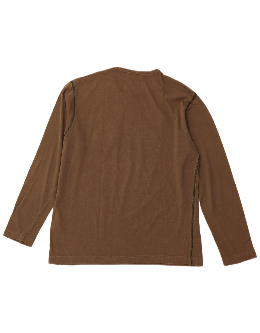 Męski top graficzny SCOTCH & SODA z długim rękawem, duży, bawełniany khaki