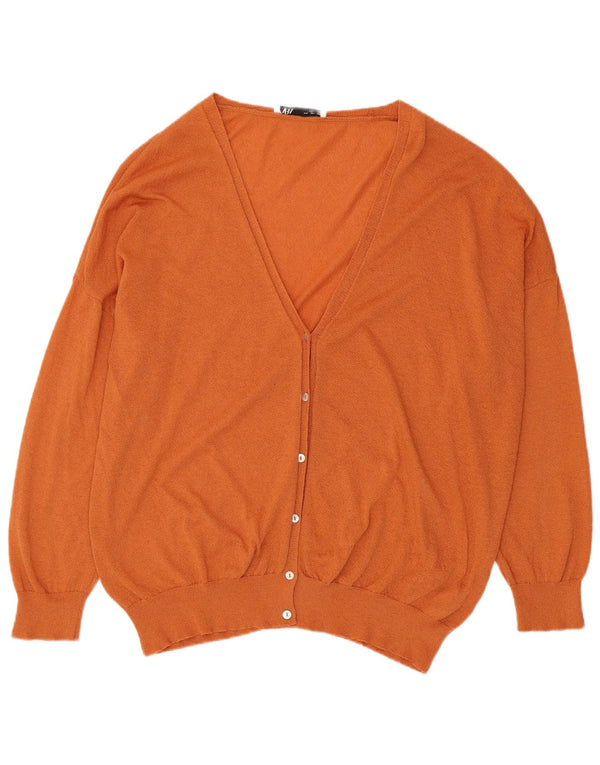 Damski sweter oversize Zara UK 16, duży, pomarańczowy, akrylowy