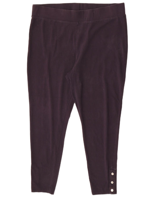 Damskie legginsy Marks & Spencer o regularnym kroju UK 22 3XL Granatowe, bawełniane