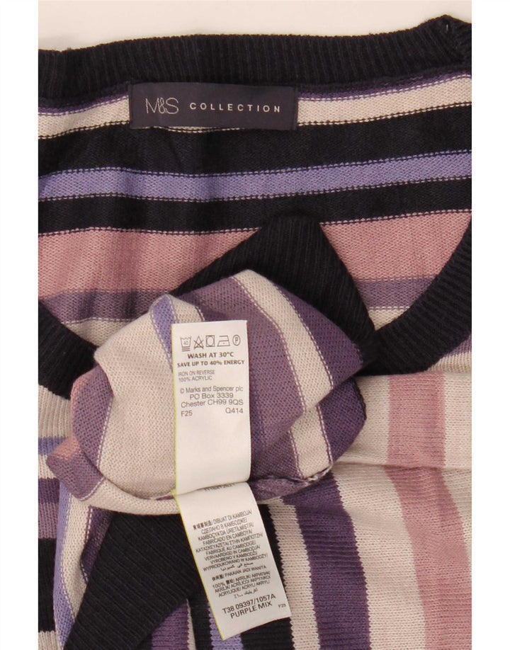 Marks & Spencer Damski sweter z dekoltem w łódkę, UK 16, duży, wielokolorowy