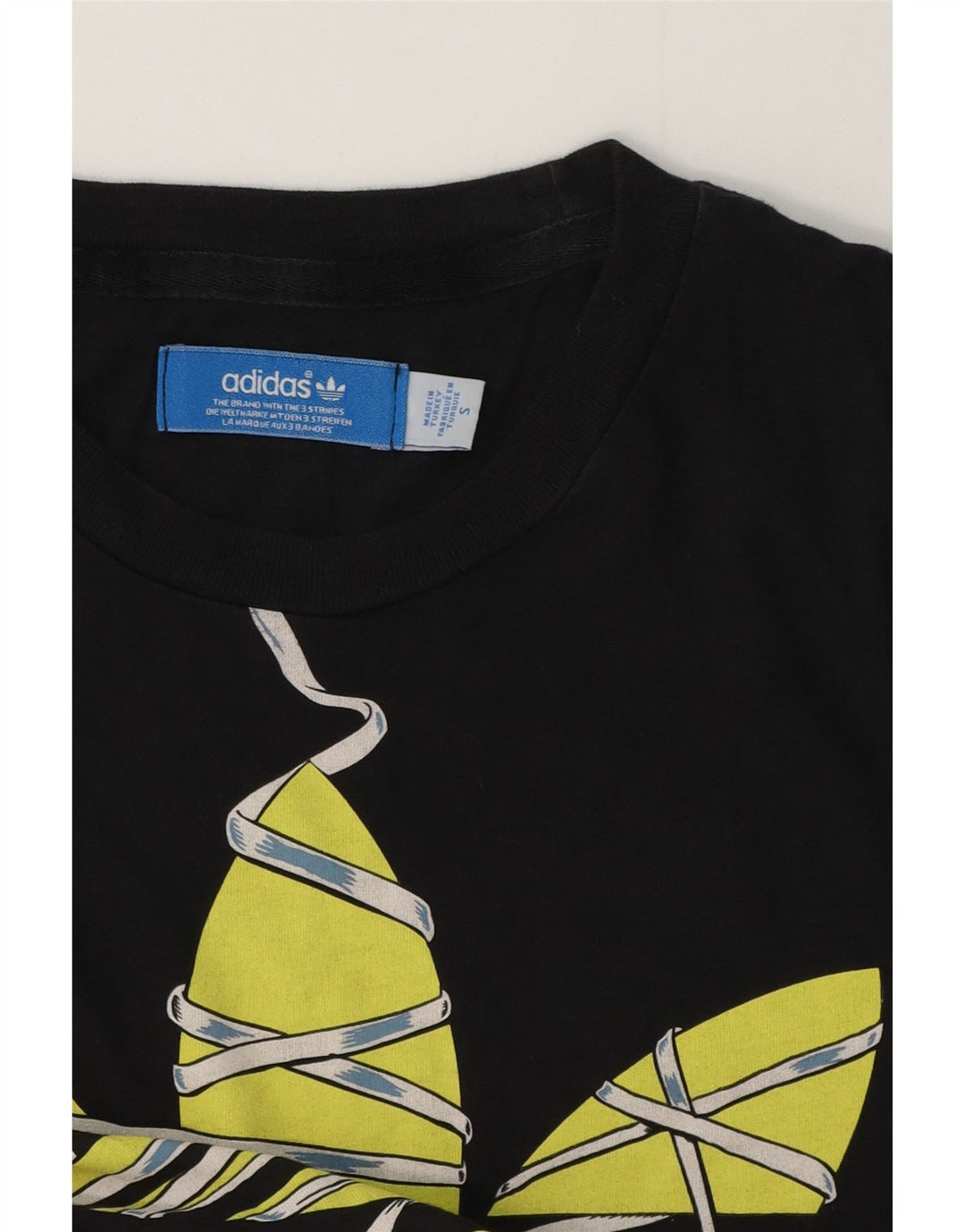 Męska koszulka z grafiką Adidas, mała, czarna