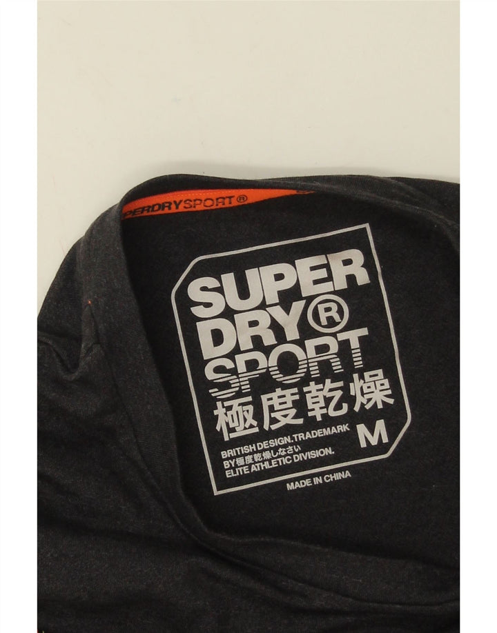 Męski T-shirt z grafiką Superdry, średnioszary, bawełniany