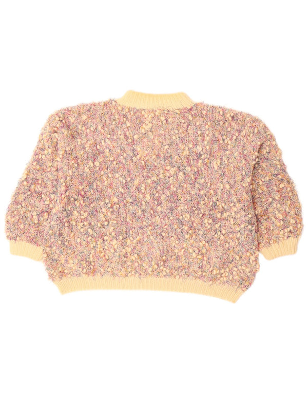 Sweter damski VINTAGE z golfem UK 20 2XL wielokolorowy nakrapiany