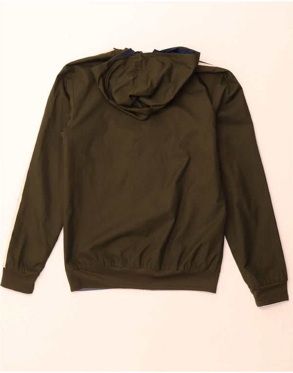 ADIDAS Męska dwustronna bluza dresowa z kapturem XS Khaki Poliester