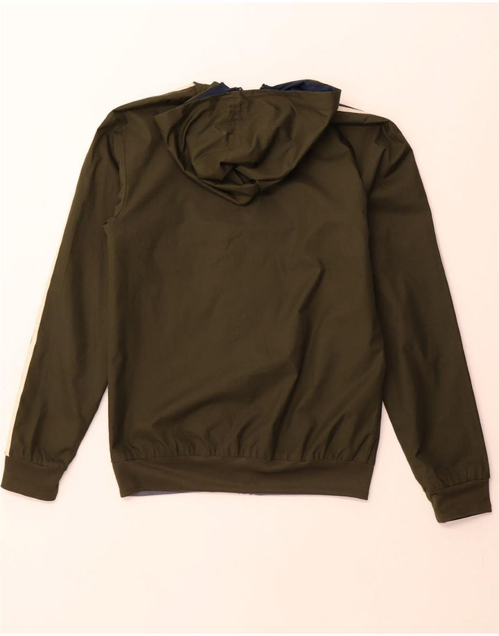 ADIDAS Męska dwustronna bluza dresowa z kapturem XS Khaki Poliester