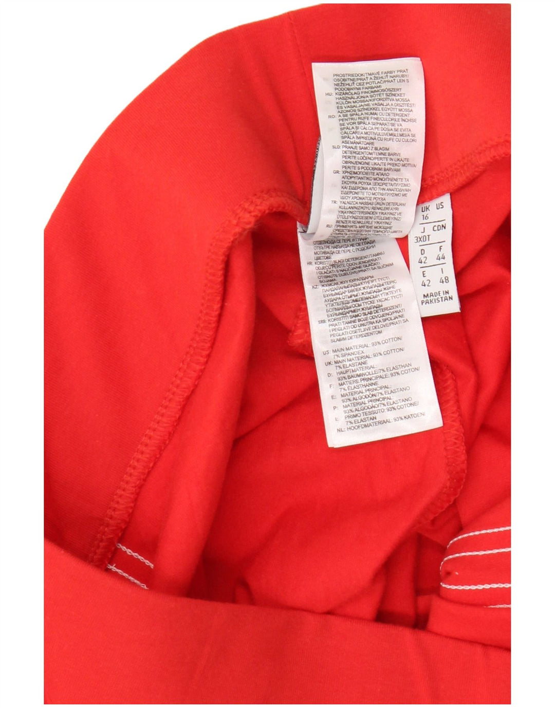 Legginsy damskie ADIDAS UK 16, duże, czerwone, bawełniane