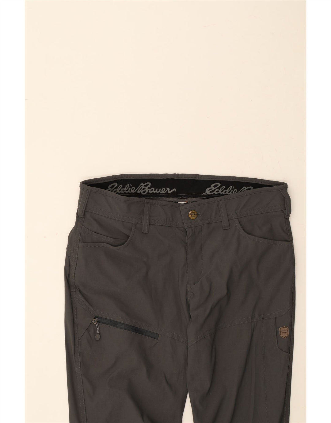 EDDIE BAUER Womens Slim Cargo Trousers W32 L31 Grey Vintage Eddie Bauer and Second-Hand Eddie Bauer from Messina Hembry 