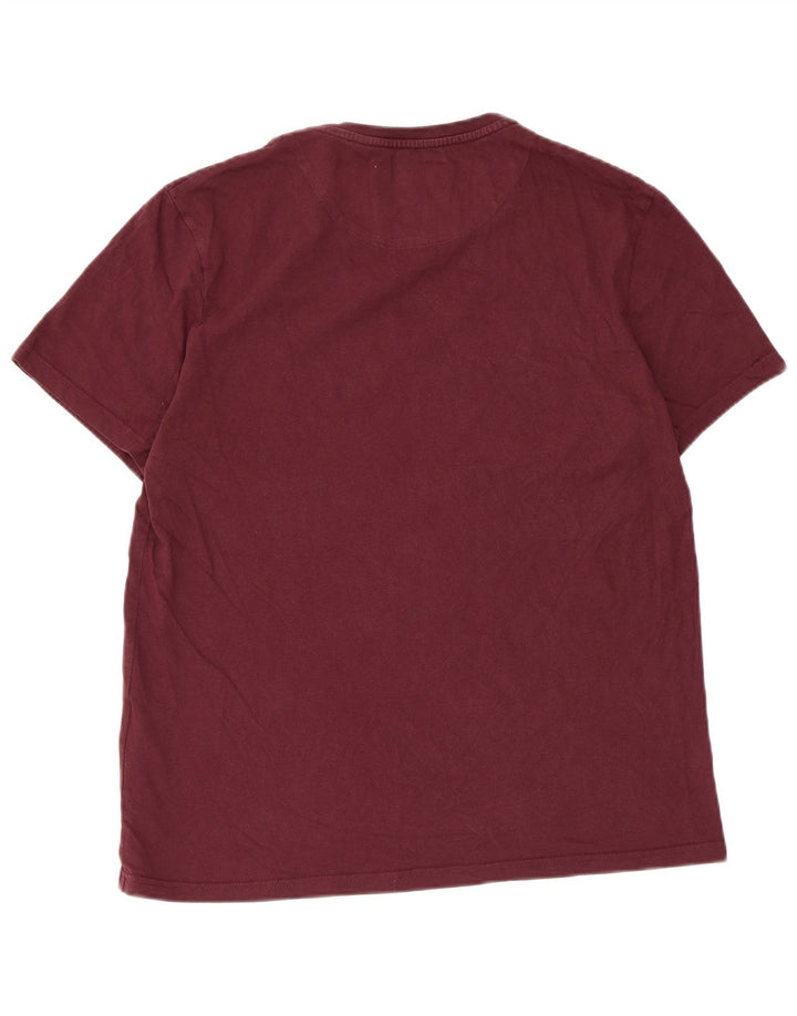 T-shirt męski Lyle & Scott, duży, bordowy, bawełniany