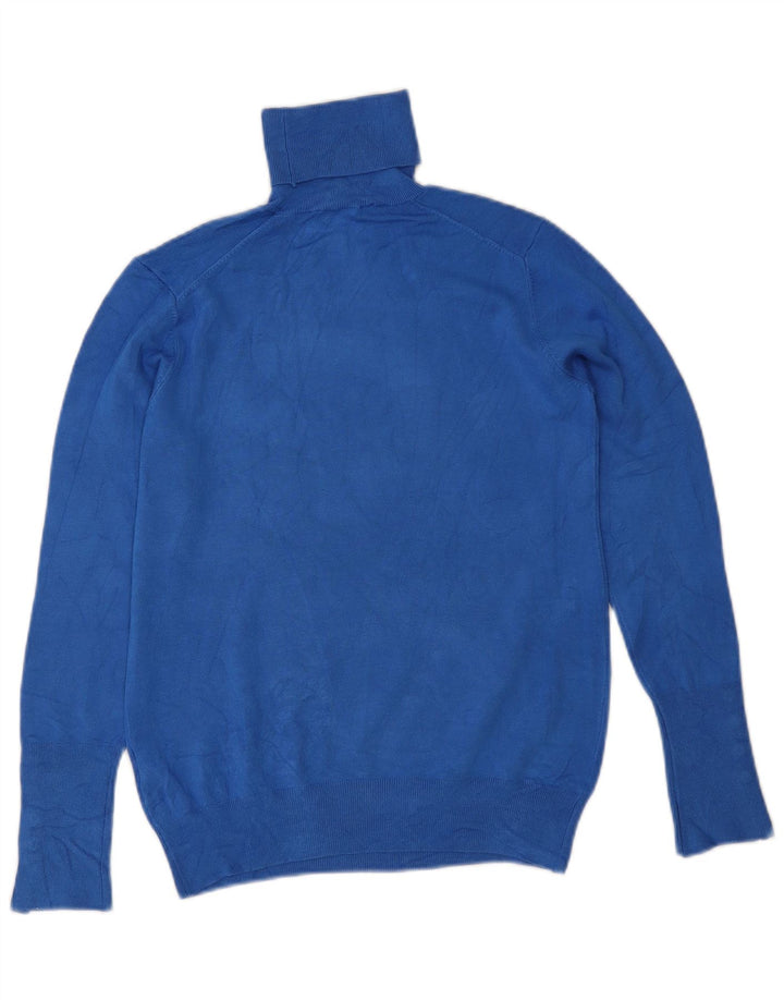 Damski sweter z golfem Zara UK 14, duży, niebieski, wiskoza