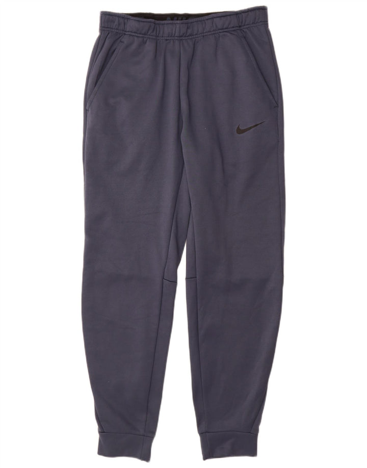 Męskie spodnie dresowe Nike Therma-Fit Joggery, małe, granatowe, poliestrowe