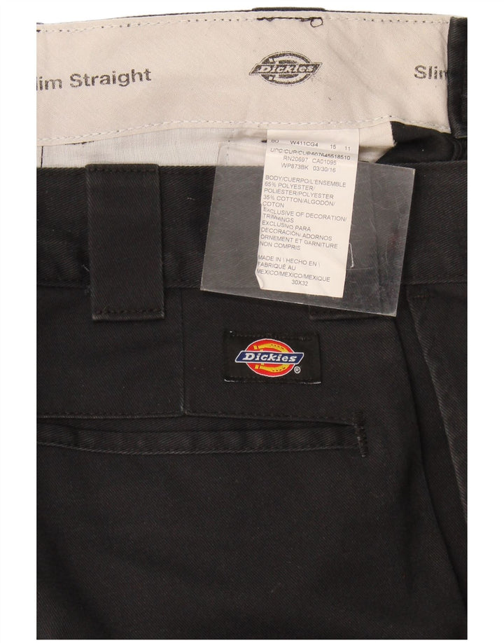 Męskie spodnie chino Dickies Slim Straight W30 L32 Czarny poliester