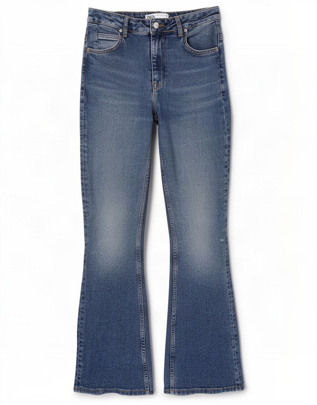 Damskie jeansy rozkloszowane Zara EU 40 Medium W30 L31 Niebieskie bawełniane