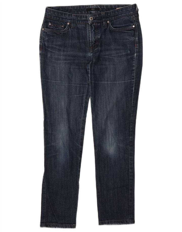 Jeansy damskie Hugo Boss W37 L28 Granatowe