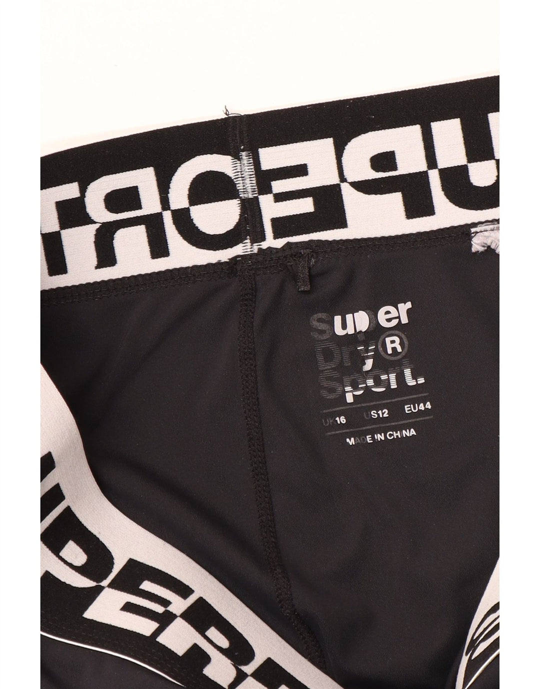 Damskie legginsy Superdry Graphic Crop UK 16, duże, czarne