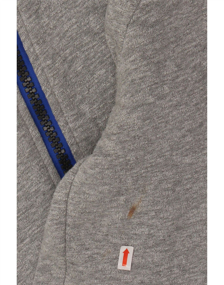 Damski sweter z kapturem i zamkiem SUPERDRY UK 10, mały, szary poliester