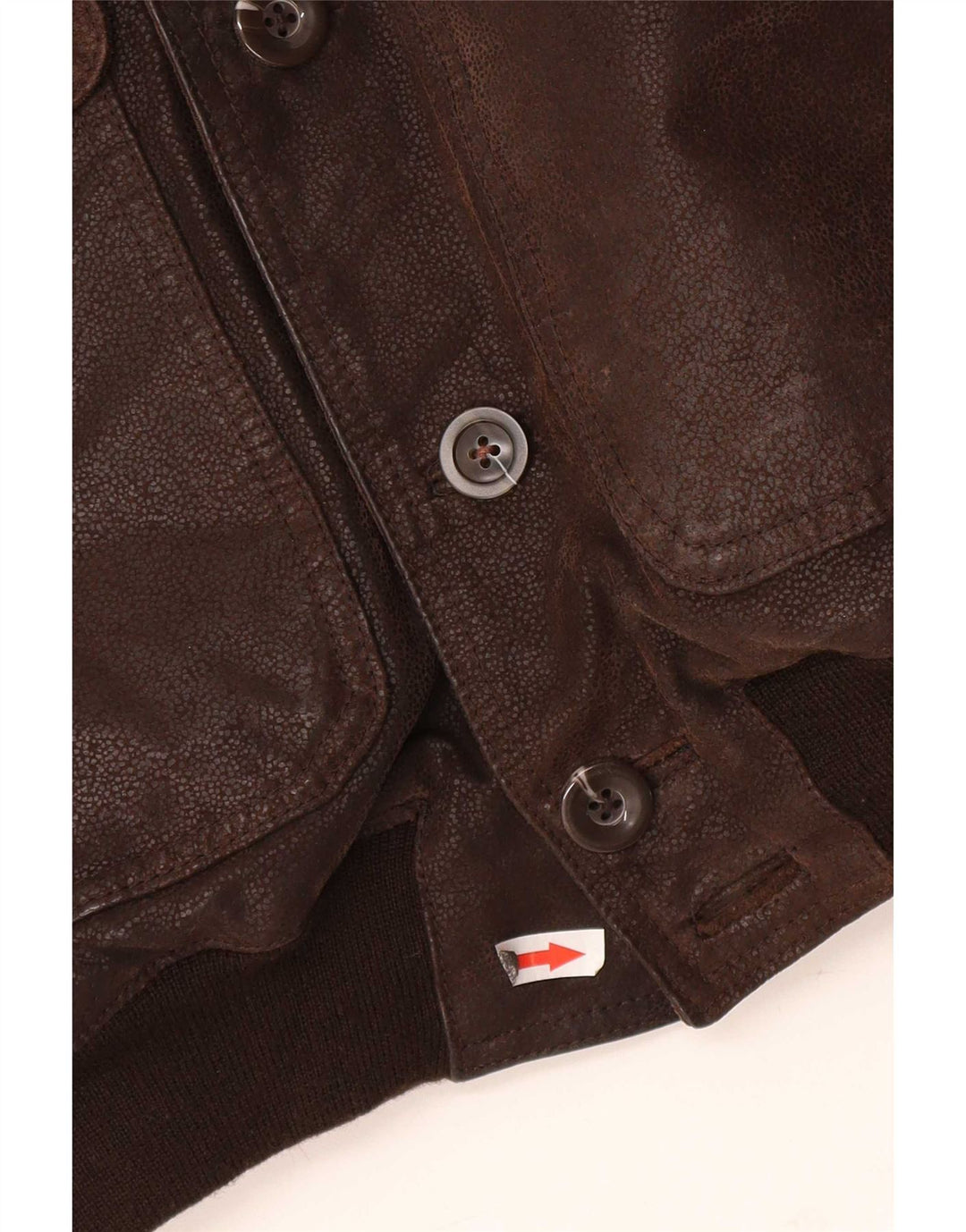 Vintage męska kurtka skórzana bomber IT 48 średni brąz