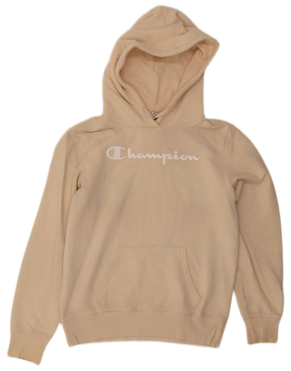 Damska bluza z kapturem Champion Graphic UK 14, średnia beżowa bawełna
