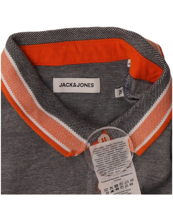 Męska koszulka polo Jack & Jones XL, szara, bawełniana