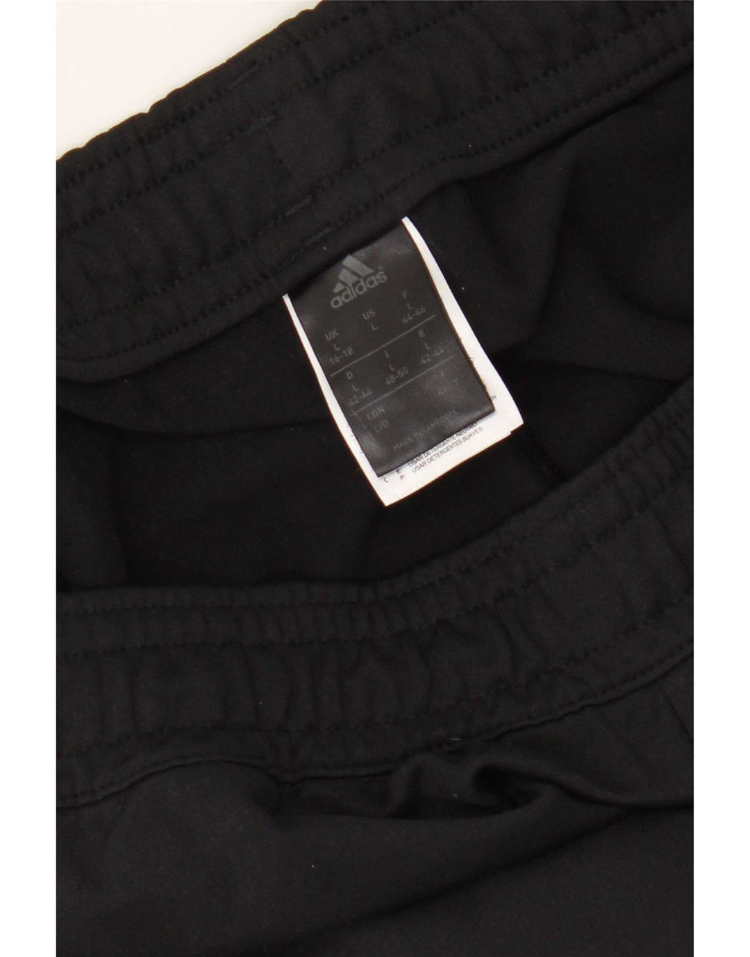 Damskie spodnie dresowe Adidas UK 16/18, duże, czarne, poliestrowe