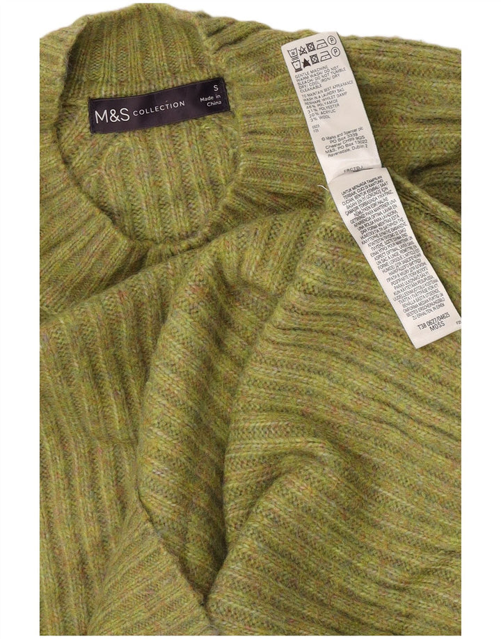 Marks & Spencer Damski sweter z golfem UK 10, mały zielony