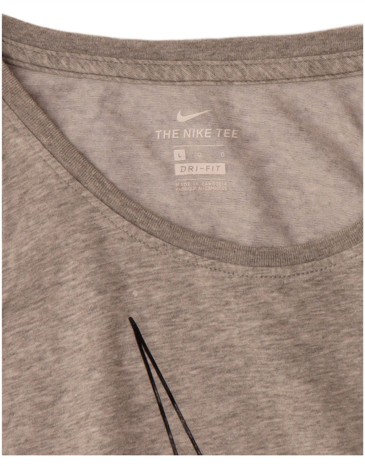 Męska kamizelka z grafiką Nike Dri Fit, duża, szara, bawełniana