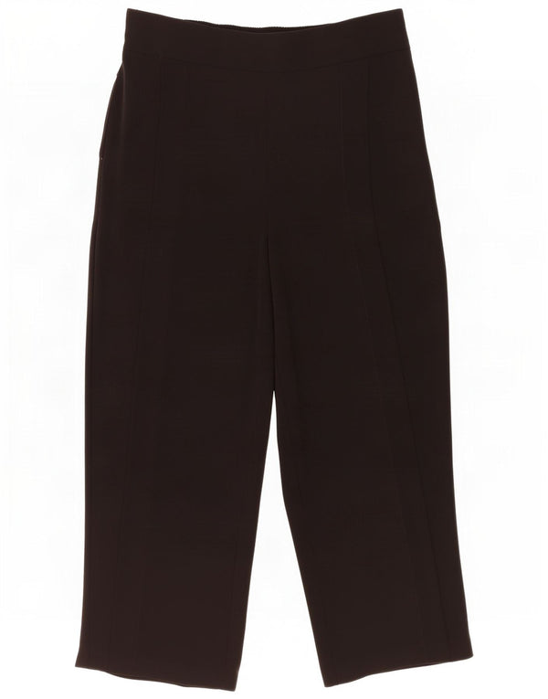 Damskie spodnie z szerokimi nogawkami Zara XL W32 L24 Czarny poliester