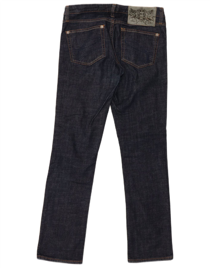 RIVER ISLAND Womens Straight Jeans UK 12 Medium W32 L31 Navy Blue