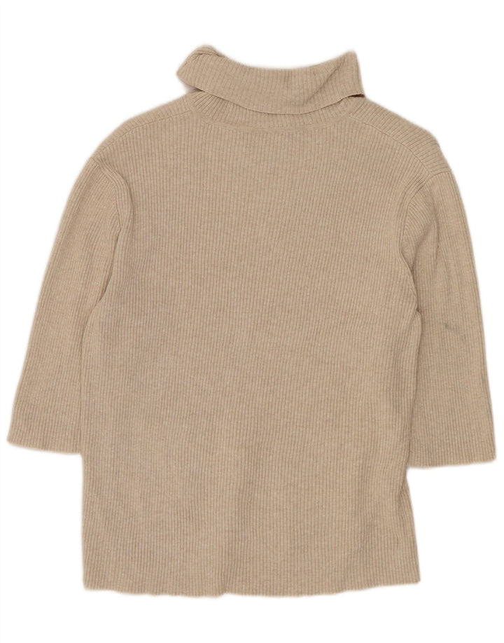 Sweter damski Ralph Lauren z okrągłym dekoltem, UK 14, duży, beżowy