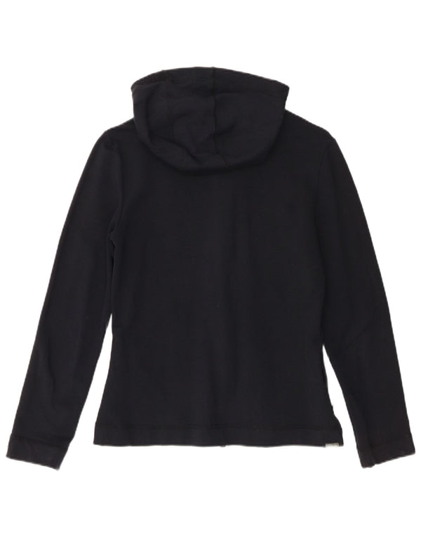 Damski sweter z kapturem i zamkiem Reebok UK 12, średni granatowy, bawełniany