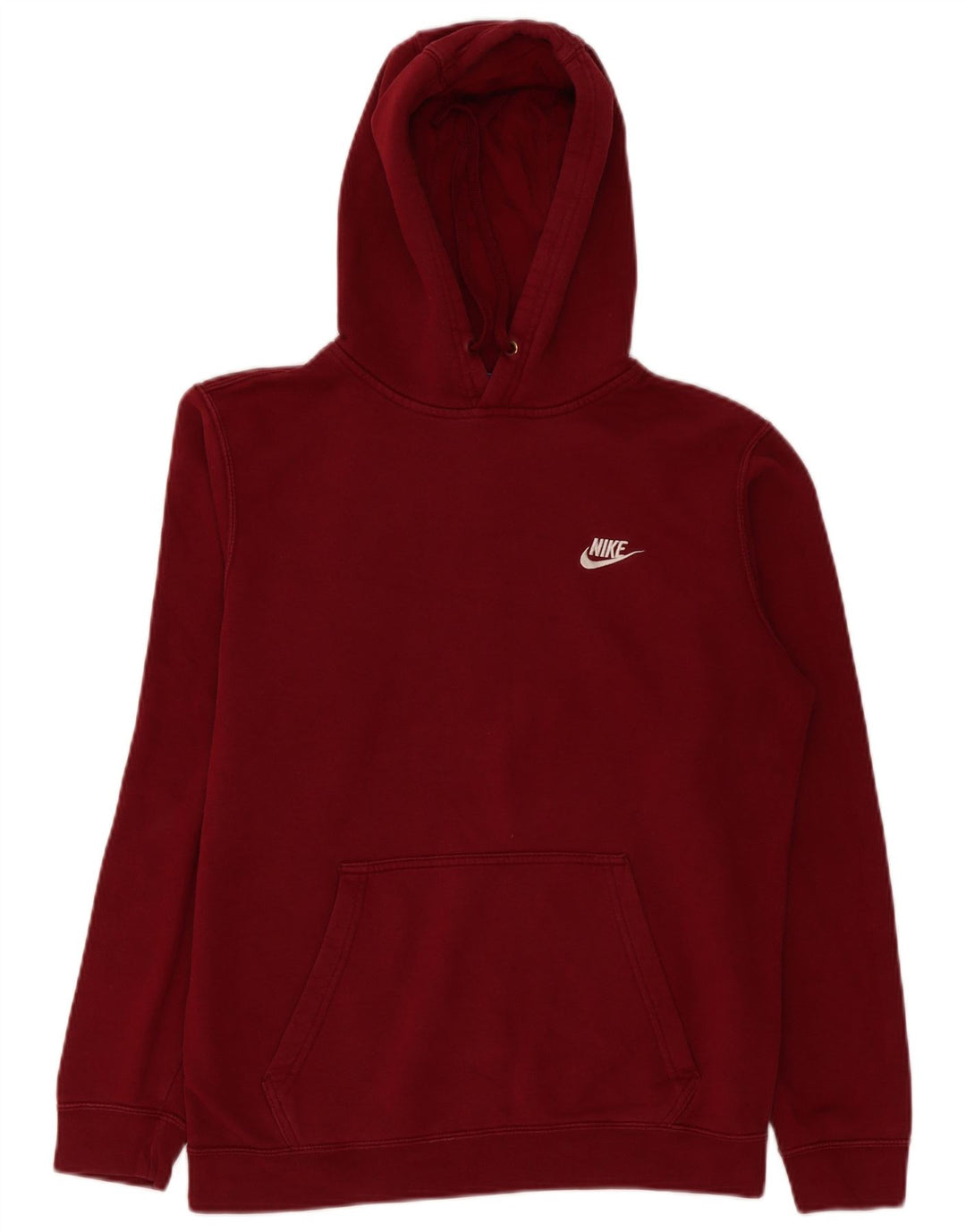 Męski sweter z kapturem Nike, średni bordowy, bawełniany