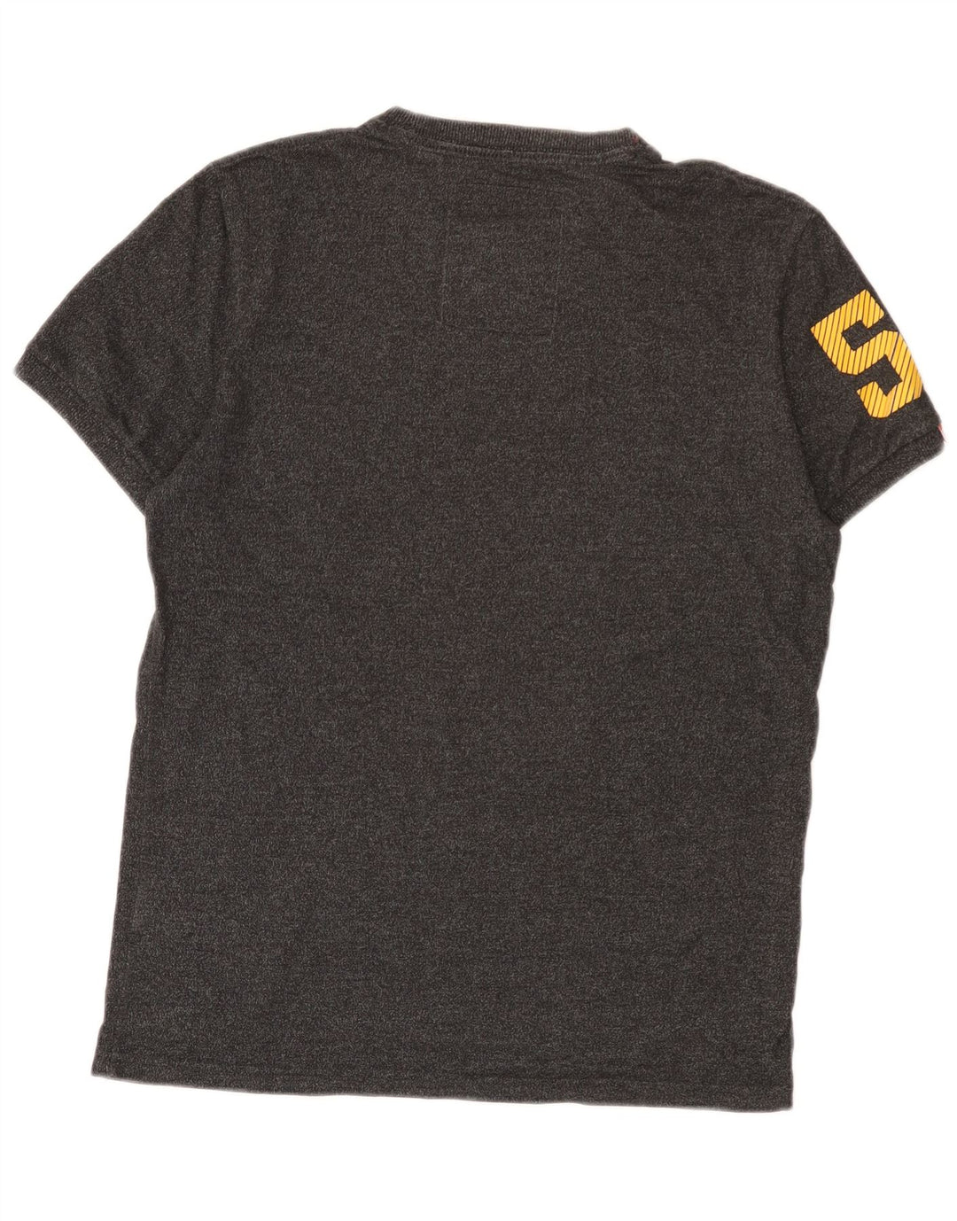 Męski T-shirt z grafiką Superdry, duży, szary, bawełniany