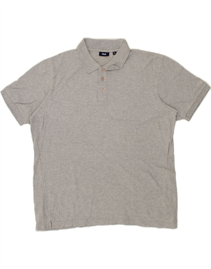 FILA Mens Polo Shirt 2XL Grey Cotton Vintage Fila and Second-Hand Fila from Messina Hembry 
