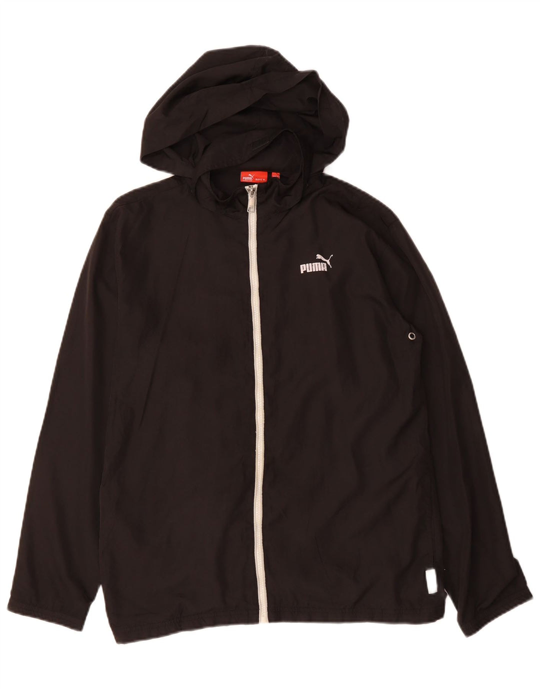 Chłopięca kurtka dresowa z kapturem i kapturem PUMA 13-14 lat XL, czarna, poliester