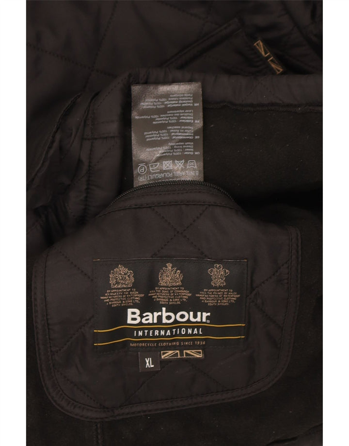 Męska pikowana kurtka Barbour UK 42 XL, czarna, poliamid