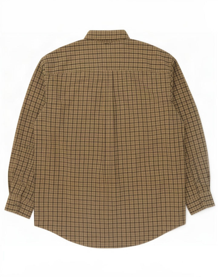 Koszula męska Timberland, duża bawełniana krata khaki