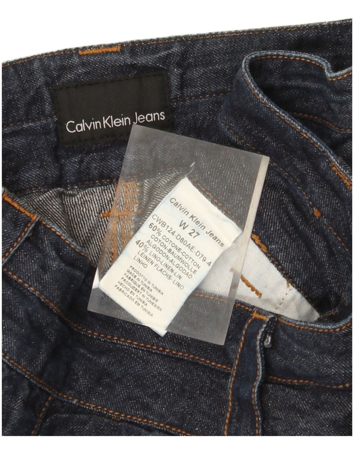 Damskie jeansy proste CALVIN KLEIN W27 L35 Granatowe, bawełniane