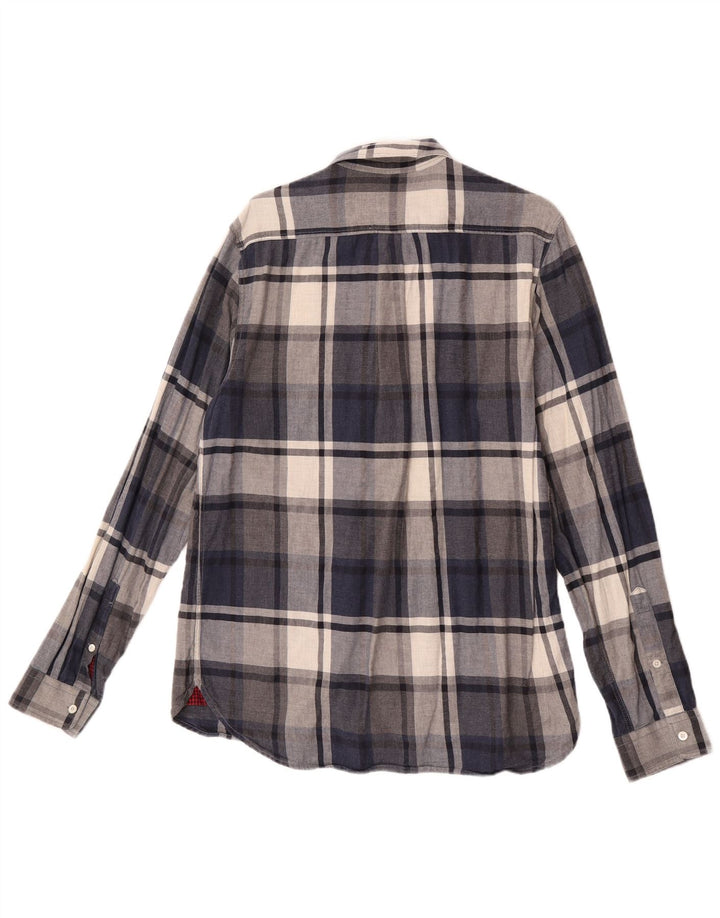 Męska koszula flanelowa Woolrich w średnią granatową kratę