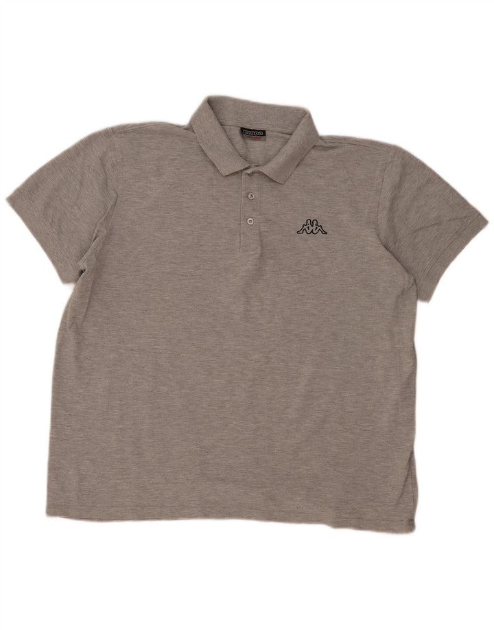 Męska koszulka polo Kappa 2XL Szara bawełna